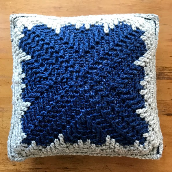 blue pillow front